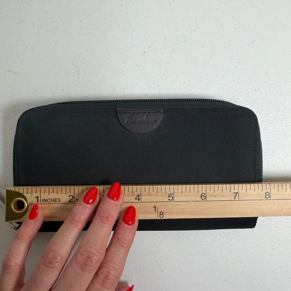 Travelon OS Wallet Safe ID RFID Blocking Black Zip Around Nylon Travel Clutch